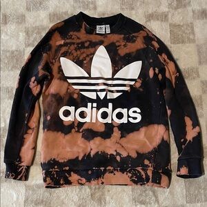 Adidas Black and Brown Tie-Dye Sweatshirt
